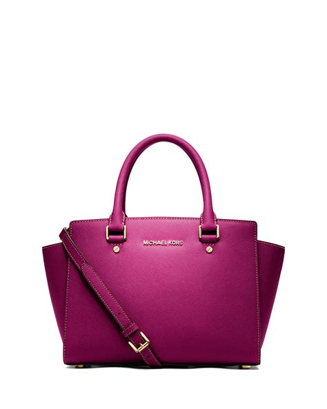 michael kors fuschia selma bag|Michael Kors selma satchel.